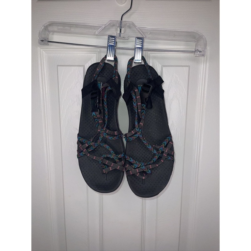 Skechers Womens Sandals Sz 10 Shoes Comfort Black Hiking Outdoor Lifestyle Strap